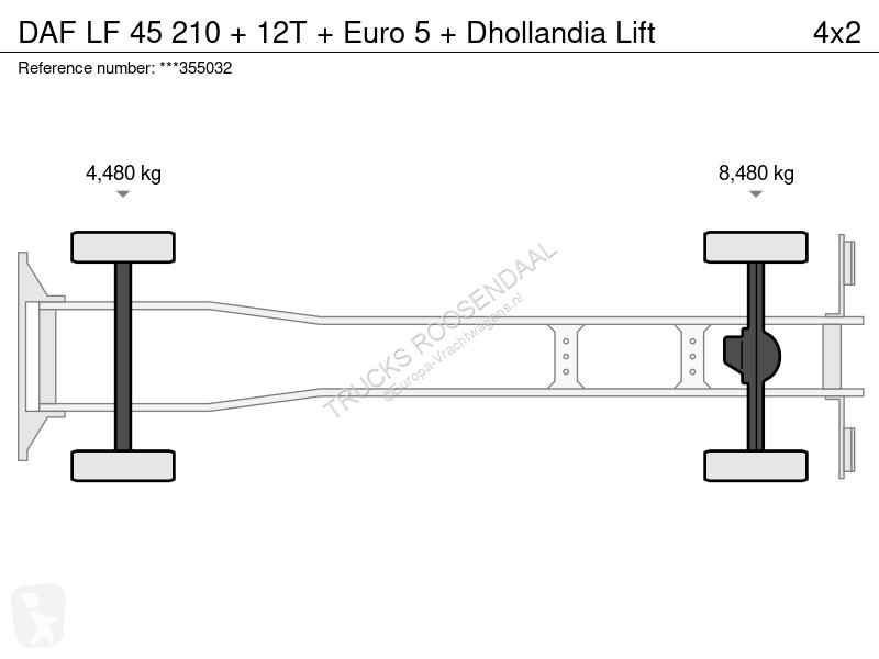 Kamion DAF 210 + 12T + Euro 5 + Dhollandia Lift