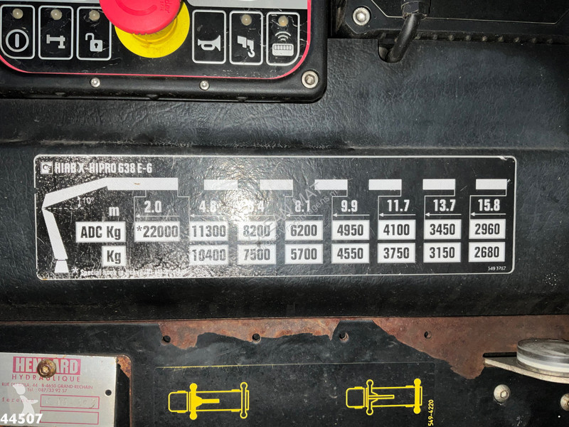 Kamion Volvo 450 8x4 Hiab 63 Tonmeter laadkraan...