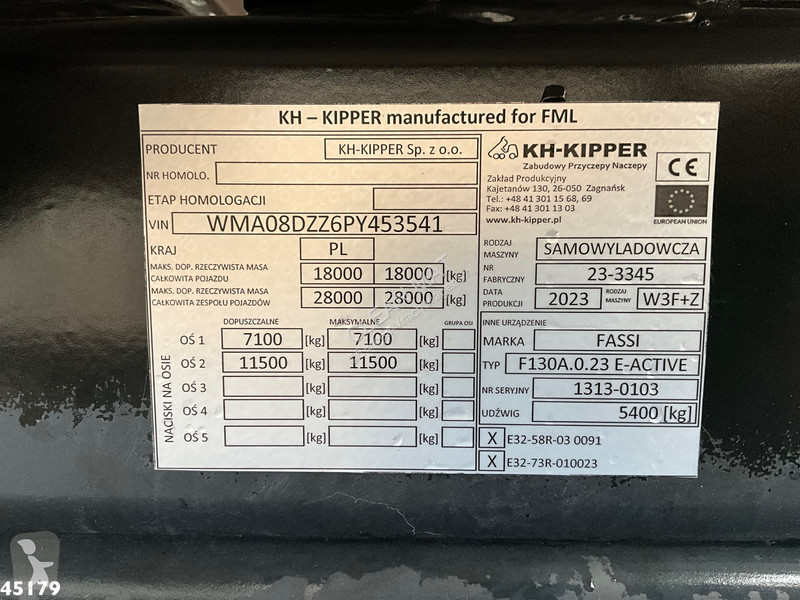 Camion MAN TGM Euro 6 Fassi 13 Tonmeter...