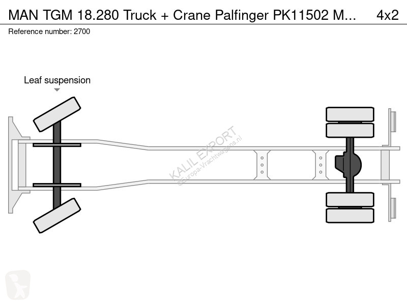 شاحنة MAN TGM Truck + Crane Palfinger PK11502...