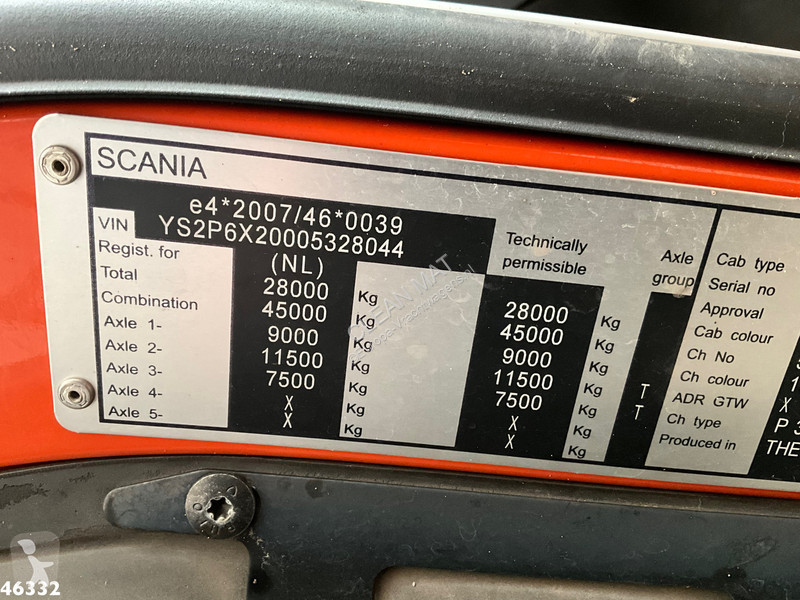 شاحنة Scania 320 HMF 14 Tonmeter Z-kraan Just...
