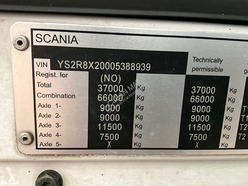 شاحنة Scania 580 8x2 V8 etarder Euro 6 HMF 50...