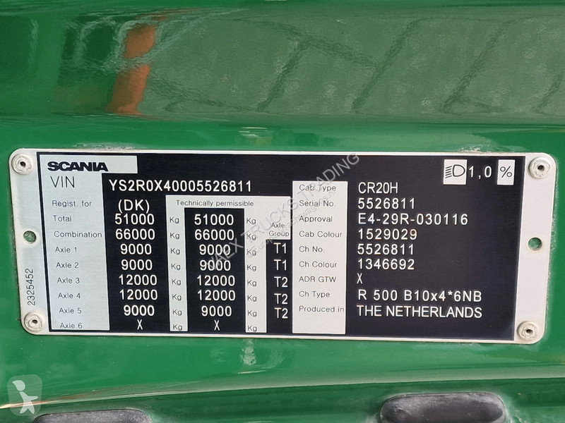 شاحنة Scania R500 NS Highline 10x4*6 - MP 250T...