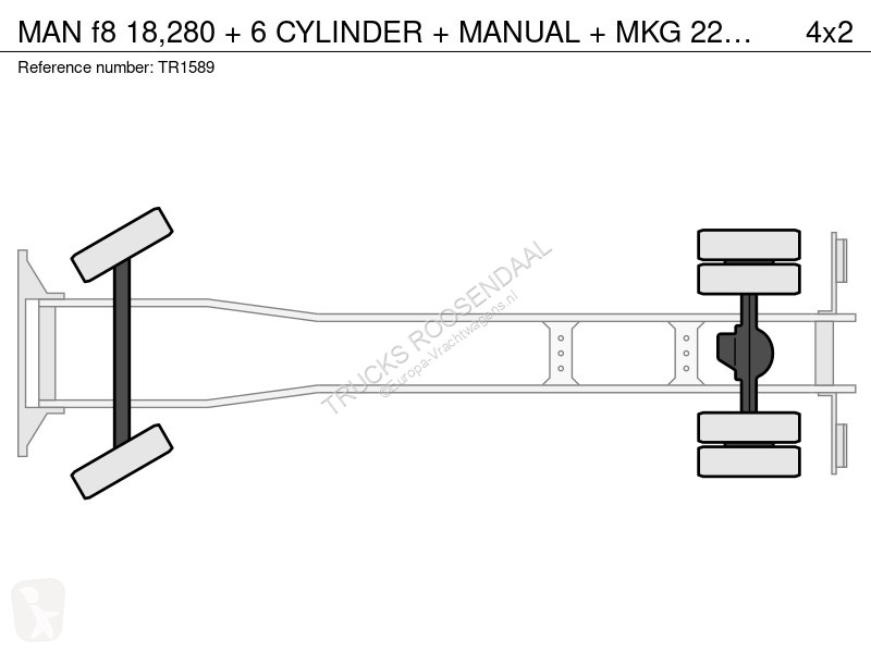 شاحنة MAN f8 + 6 CYLINDER + MANUAL + MKG 22METER