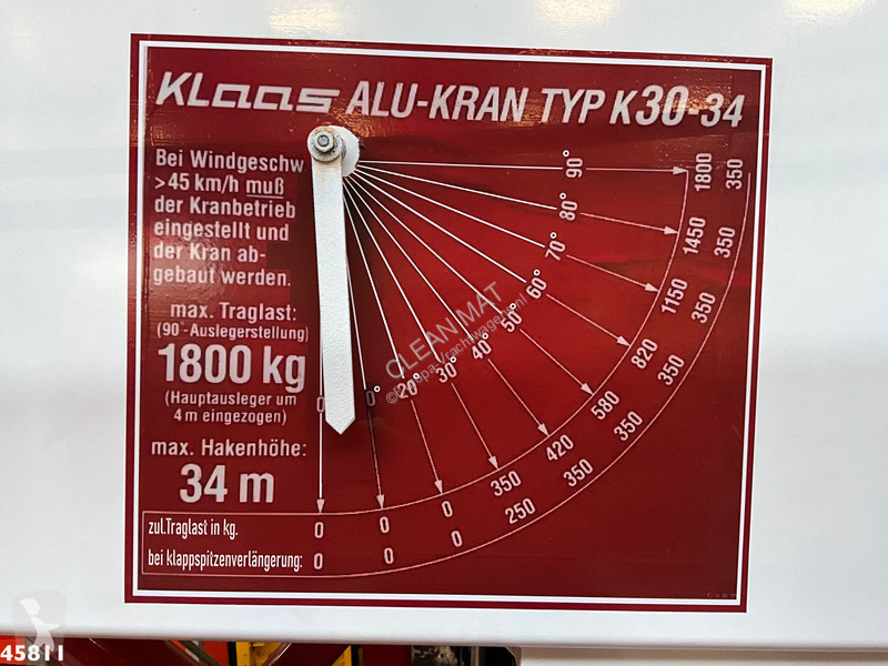 شاحنة DAF CF 220 Klaas 34 meter Dachdeckerkran