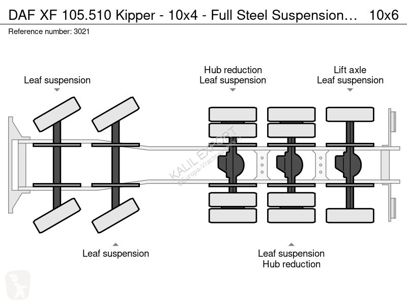 Camión DAF 105510 Kipper - 10x4 - Full Steel...