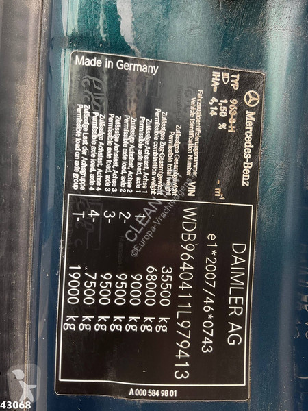 Camion Mercedes 3251 8x4 Euro 6 Hiab 28...