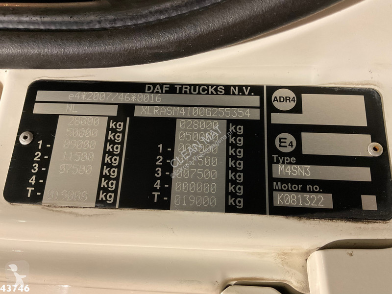 Camión DAF FAN  450 Euro 6 RVS Milchtank