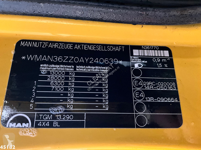 Kamion MAN TGM 13.290 4x4 Hiab 9 Tonmeter...