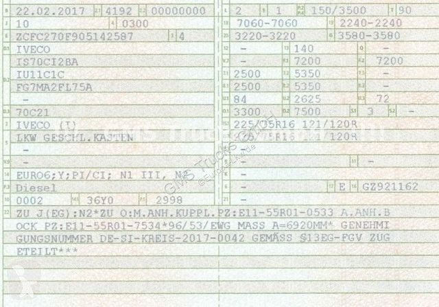 عربة نفعية Iveco 72-210 7,2ton /AHK/Möbel/...