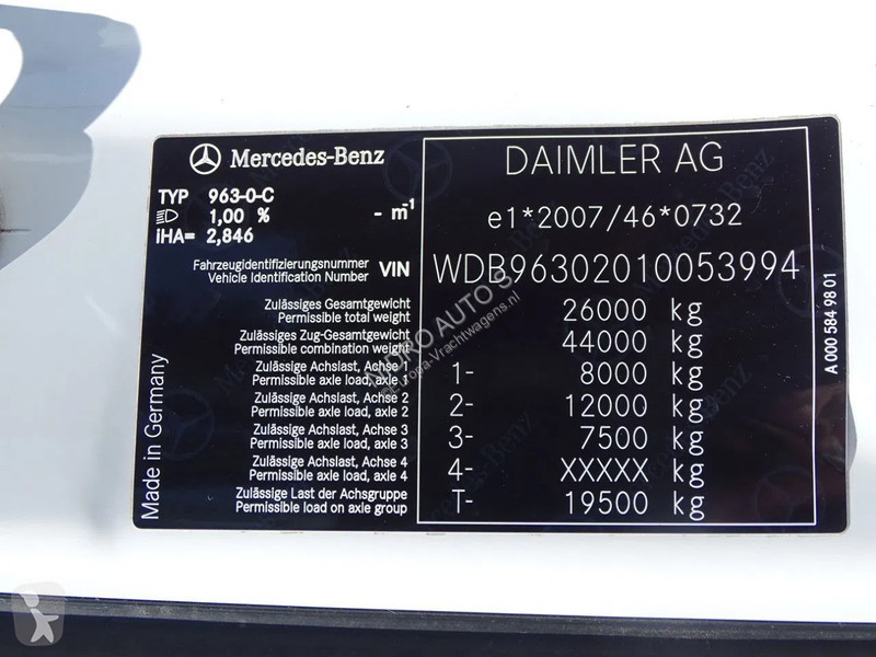 Camion Mercedes 2636 BDF OPEN LAADBAK CAMERA...