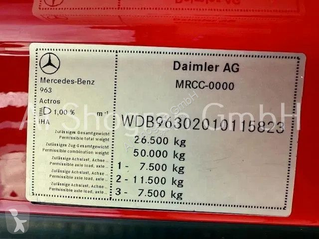شاحنة Mercedes 2745 6x2/Mitsubishi TU85SA/Eu6/2...