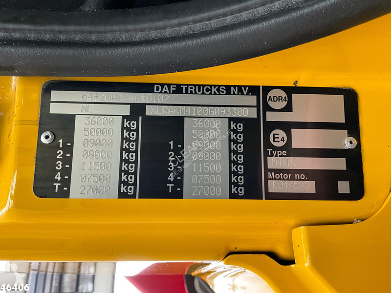 شاحنة DAF FAQ  400 8x2 Euro 6 HMF 26 Tonmeter...