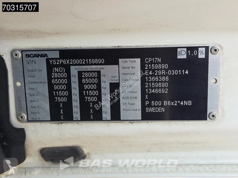 شاحنة Scania 500 6X2 Eje Direccional+Elevable...
