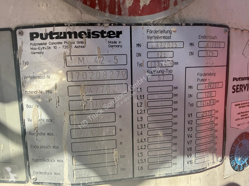 Beton MAN 35.440  35.440 8x4 Putzmeister 42m
