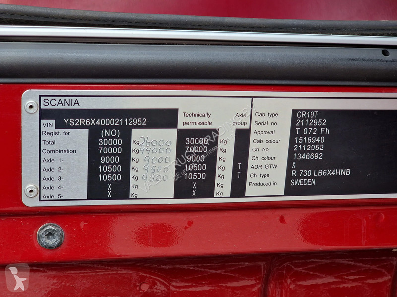 Camión Scania 730 Topline 6x4 - 25t Mobas...