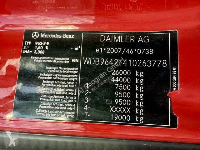 Camión Mercedes 2642/6x4/ 3 x - Seiten Kipper...
