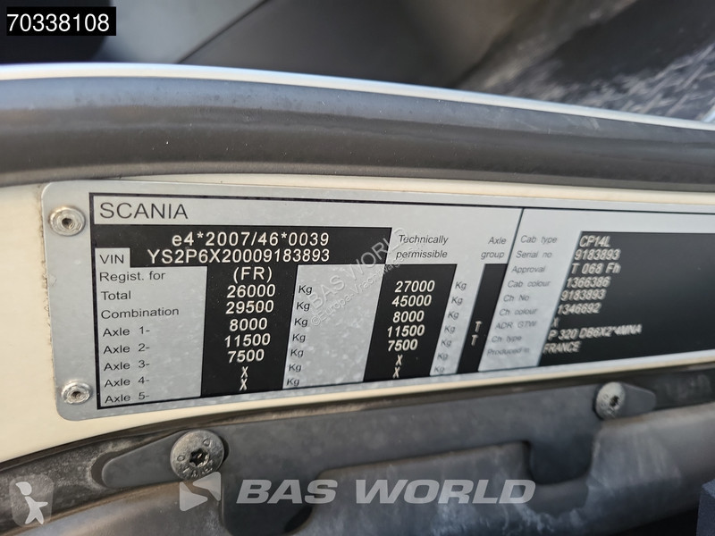 Scania P320 P 6X2 3000kg adebordwand...