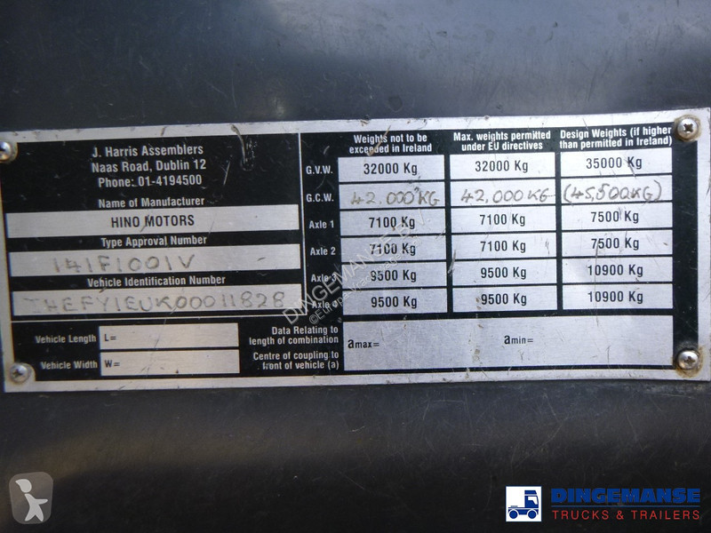Kamion Hino FY1EUKA RHD + Palfinger E120L +...