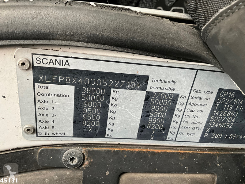 Camion Scania 380 8x4 Euro 5 Hiab 21 Tonmeter...