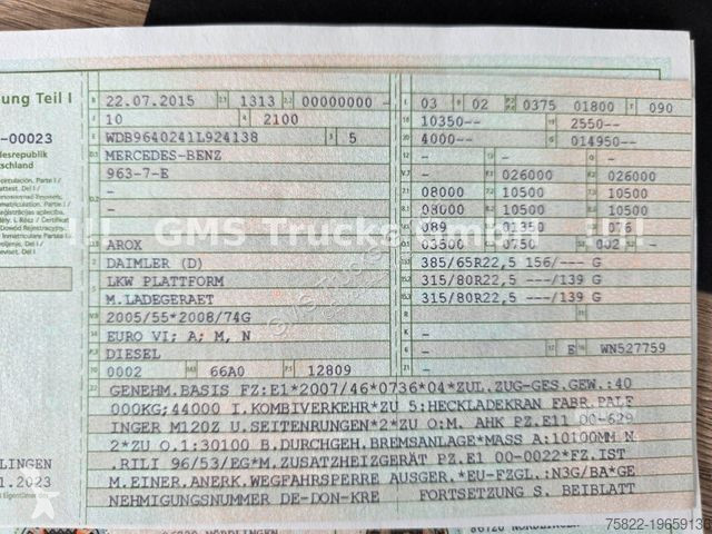 Camion Mercedes 2651 / 6X4 / Holz Wood /...