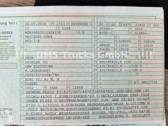 Camion Mercedes 2651 / 6X4 / Holz Wood /...