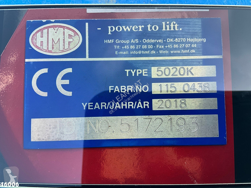 شاحنة Volvo 460 Euro 6 HMF 50 Tonmeter...