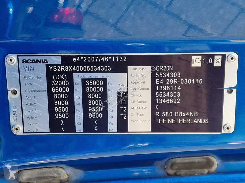 Camión Scania R580 V8 NS Highline 8x4*4 - 3 way...