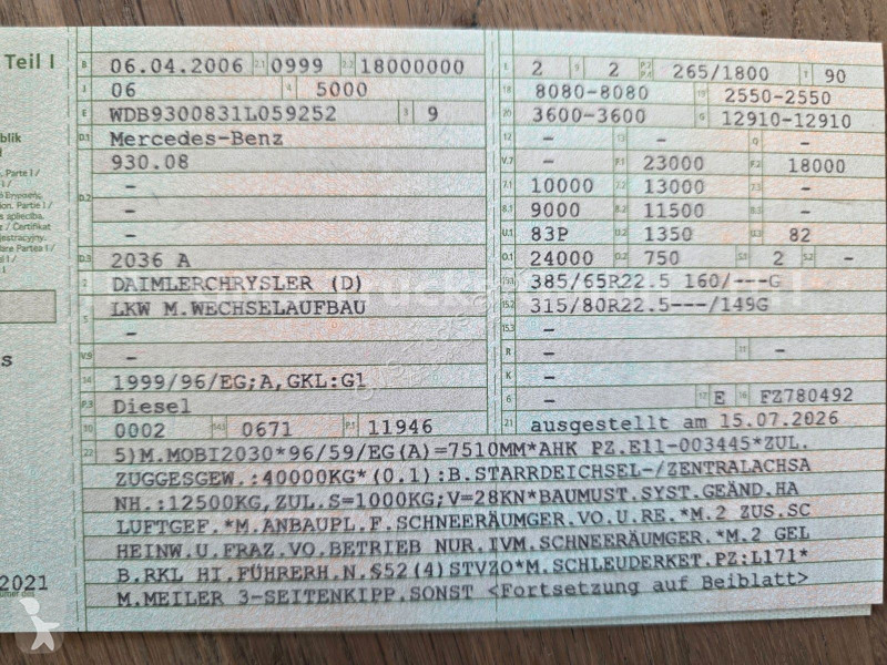 Mercedes 2036 /4X4 ALLRAD...