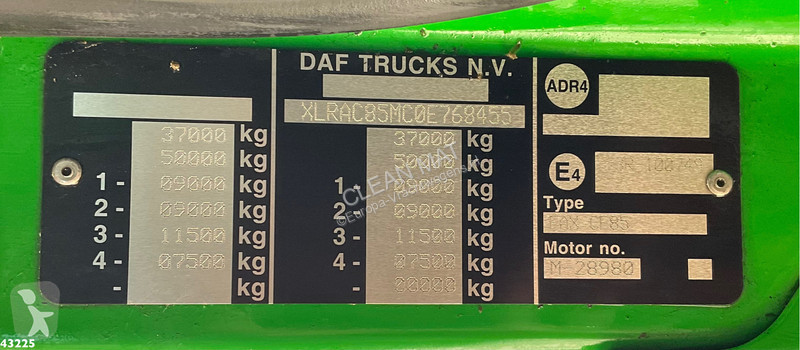 Camion DAF FAX 85  410 Euro 5 Hiab 60 Tonmeter...