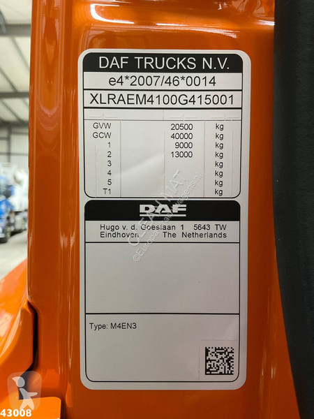 Kamion DAF FA  370 DHM Combi kolkenzuiger