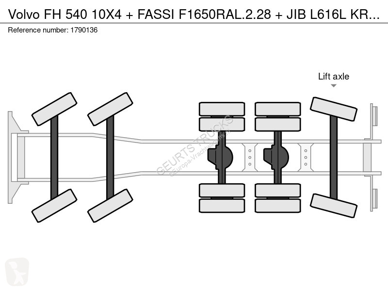 Camion Volvo 10X4 + FASSI F1650RAL.2.28 + JIB...