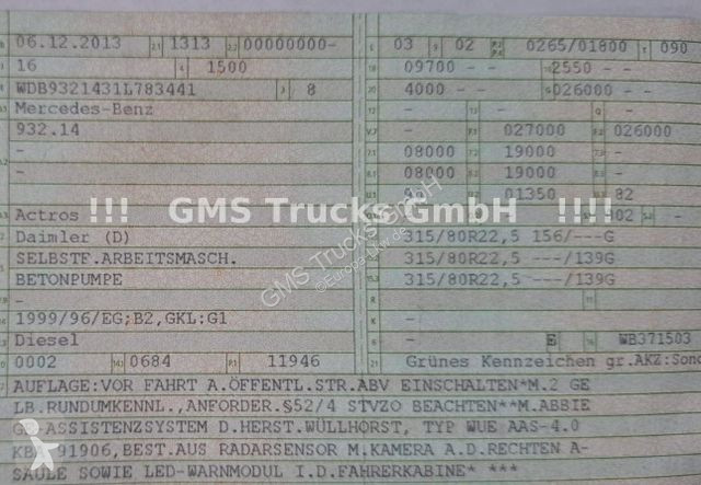 شاحنة Mercedes 2636 / 24m Betonpumpe / Liebherr...