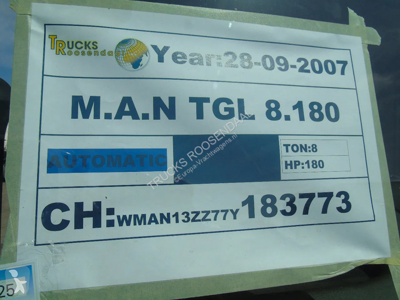 Lastbil MAN 8.180 + PALFINGER + GLASS TRUCK +...