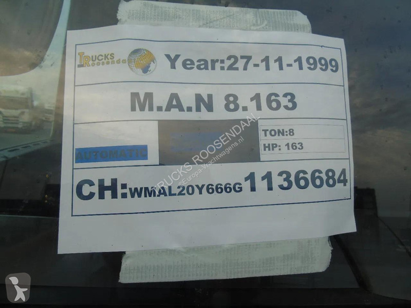 Lastbil MAN 8163 + ATLAS 60.1 + MANUAL + EURO 2...
