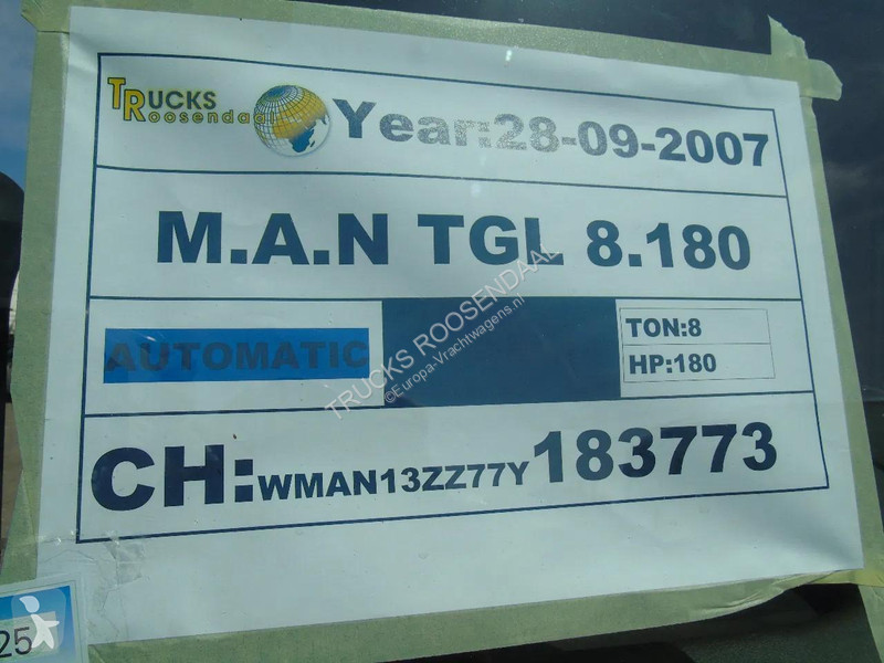 شاحنة MAN 8.180 + PALFINGER + GLASS TRUCK  +...