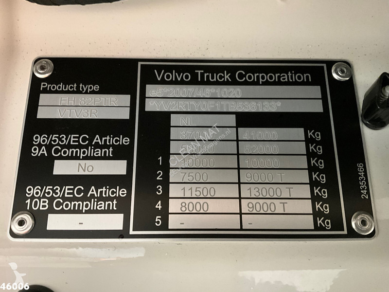شاحنة Volvo 460 Euro 6 HMF 50 Tonmeter...