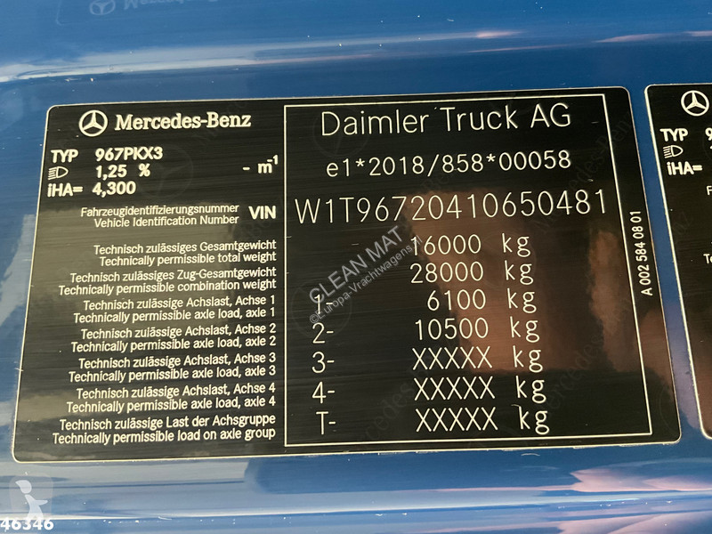 Mercedes 1524 Euro 6 Atlas 10 Tonmeter...