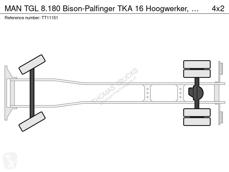 شاحنة MAN 8.180 Bison-Palfinger TKA 16...