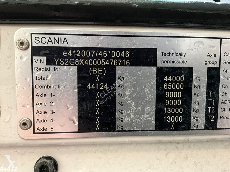 شاحنة Scania 450 8x4 Euro 6 Fassi 66 Tonmeter...