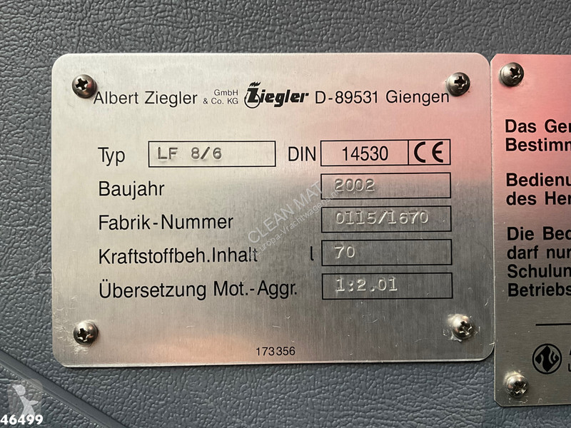 شاحنة Mercedes 918 4x4 ZIEGLER Brandweer /...