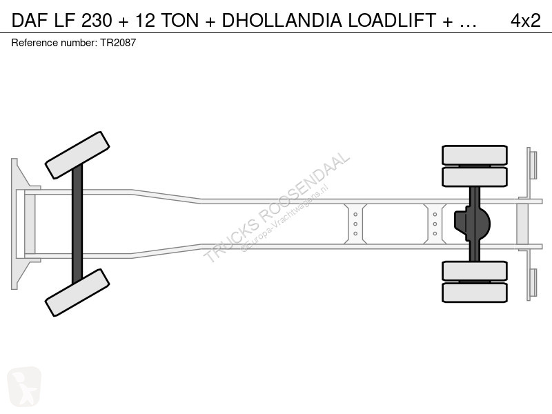 DAF 230 + 12 TON + DHOLLANDIA LOADLIFT + EURO 6...