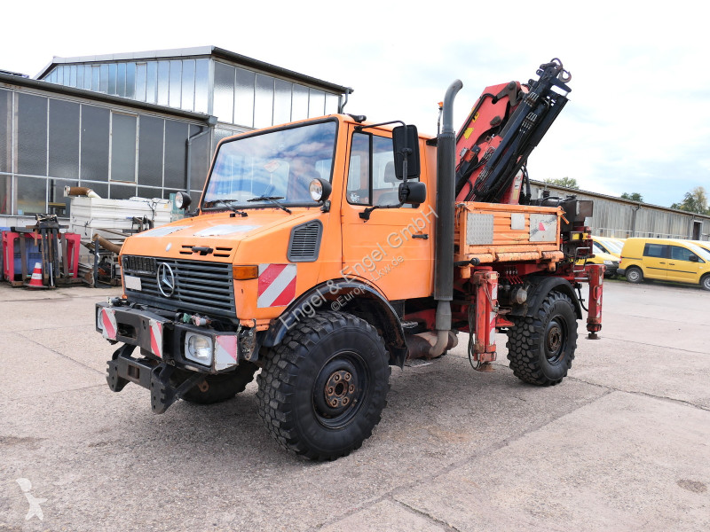 Camión Unimog U1450 Palfinger PK 105B AHK...