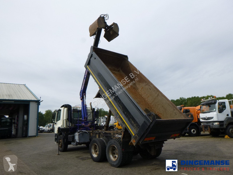 Camion DAF 75310 6x4 RHD tipper + HMF 1144 K-1...