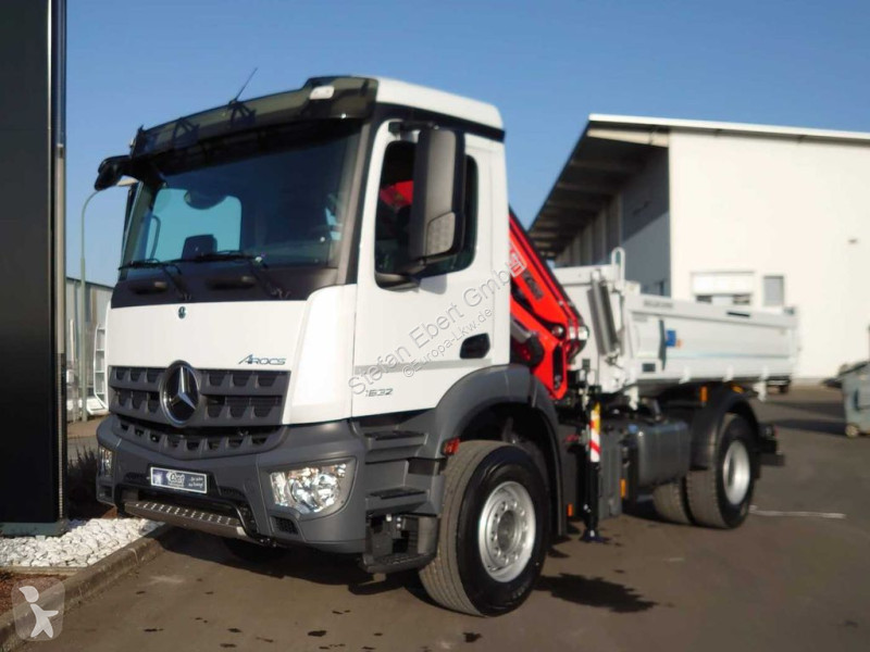 Camion Mercedes 1832 KK 4x2 Kipper+Kran Fassi...