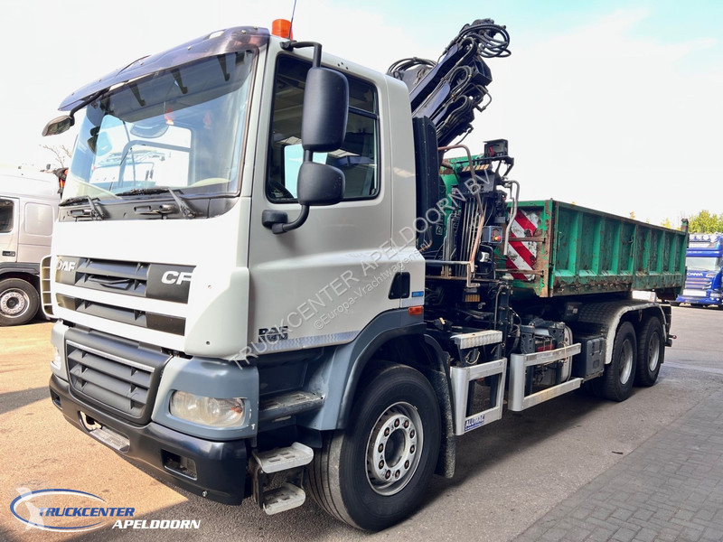 Kamion DAF 85410 ATE, Hiab 166, 6x4 Steel spring