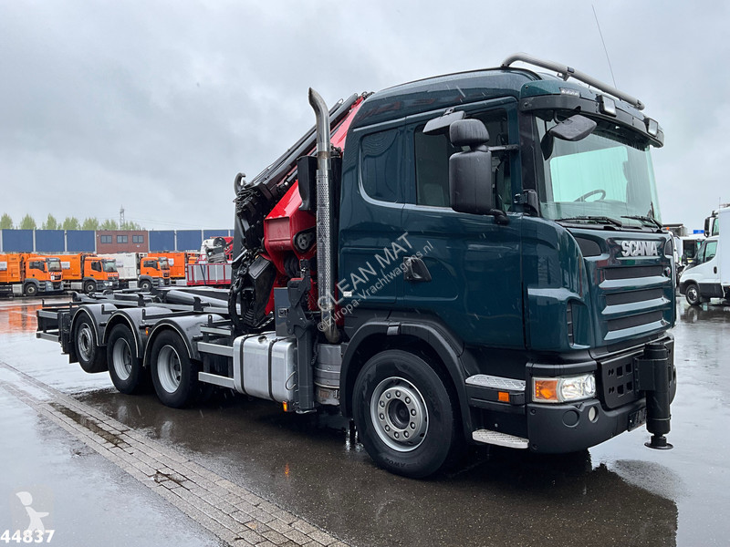 Camion Scania 480 8x4 HMF 60 Tonmeter laadkraan...