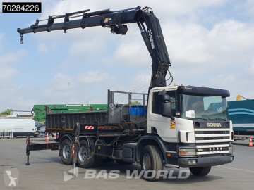 Camion Scania K94 P94 6X4 Hiab 330-4 Kran Crane 9m3 tipper Manual Steelsuspension Euro 3