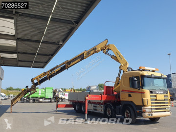 Camion Scania P124 124G 470 8X4 Palfinger PK45000 C4 Crane Kran Fly-Jib Manual Steering Axle Euro 3