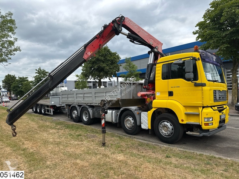 Kamion MAN 35 400 8x2, Handgeschakeld, Fassi,...